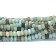 Faceted Amazonite Rondelles 8x5mm (approx 70 beads) ea