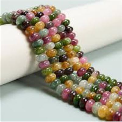 Dyed White Jade Mixed Colour Rondelles 8x3.5mm (approx 77 beads) ea