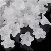 Acrylic Frosted Lily 16x12mm White ea.