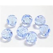 Faceted Round Crystal Sapphire 6mm Hole 1mm. Each