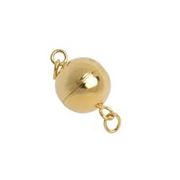 Magnetic  Clasp 24K Gold Plate 11x6mm w/ 4mm jump ring (Brass)ea