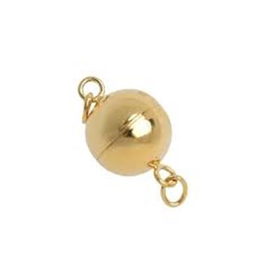 Magnetic  Clasp 24K Gold Plate 11x6mm w/ 4mm jump ring (Brass)ea