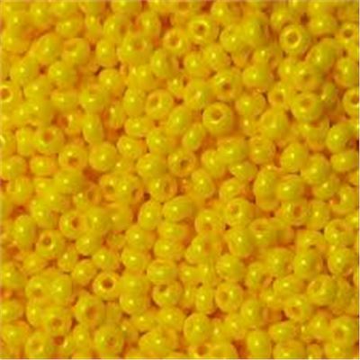 Czech Seed Bead Yellow Dyed Terra Opaque 11/0 - Minimum 8g