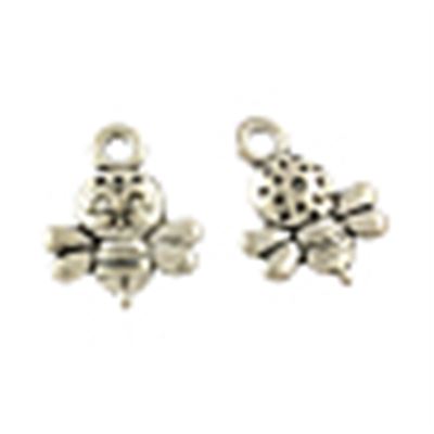 Tibetan Style Bee Charm 15x11mm Hole 2mm Each
