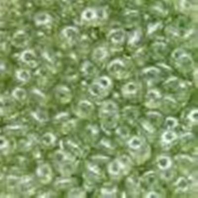 Superduo 2.5 x 5mm Crystal Green Lustre Min 10grams.