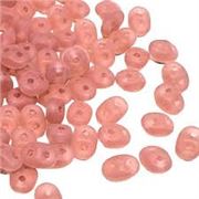 Superduo 2.5 x 5mm Opal Rose White Lustre Min 10grams.
