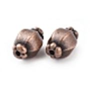 Antique Copper Lantern Bead 7x10mm Hole 1mm Each.