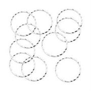 Quick Links Round Diamond Cut Silver 16mm ea