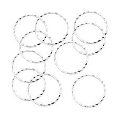 Quick Links Round Diamond Cut Silver 16mm ea