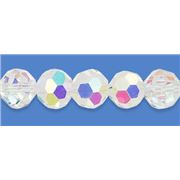 Faceted Round Crystal AB 10mm Hole 1.6mm. Each