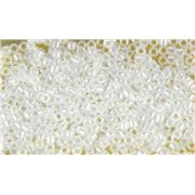 Delica DBR 231 Crystal White Colour Lined 11/0 - Minimum 3g