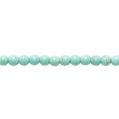 Semi Precious Strand Magnesite 4mm Teal Green (approx 104 beads) ea