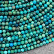 Semi Precious Round Bead  Turquoise Opaque 5mm approx 75 beads. ea