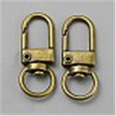 Swivel Snap Clasp Antique Brass 33x13x5mm each