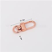 Swivel Snap Clasp Rose Gold 33x13x5mm each