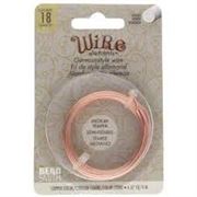 Beadsmith German Style Wire Copper 18 Gauge Round, Medium Temper 4m each.