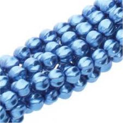 6mm Melon Glass Pearl Persian Blue each