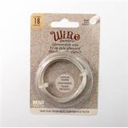 Beadsmith German Style Wire Silver Plated Copper 18 Gauge Round, Medium Temper 4m each.