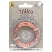 Beadsmith German Style Wire Copper 16 Gauge Round, Medium Temper 3m each.