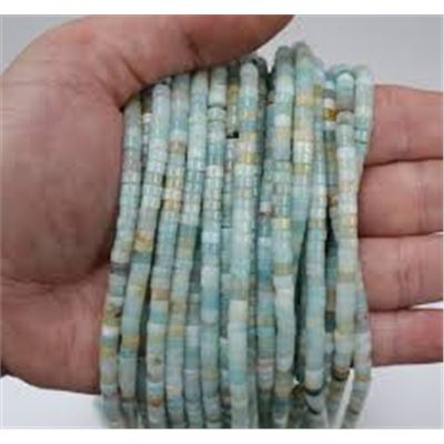 Amazonite Heishi Beads 4x2mm Hole 0.9mm Approx 155 beads per strand 