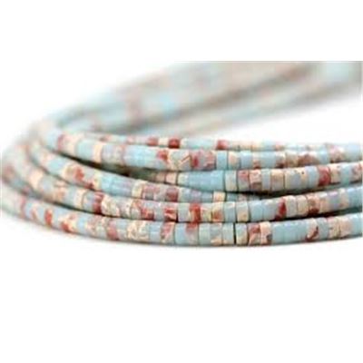 Shou Shan (Synthetic) Heishi Beads 4x2mm Hole 0.9mm Approx 187 beads per strand 