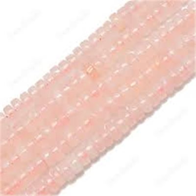 Rose Quartz Heishi Beads 4x2mm Hole 0.9mm Approx 160 beads per strand 
