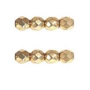 Firepolished Crystal Metallic Gold 10mm ea