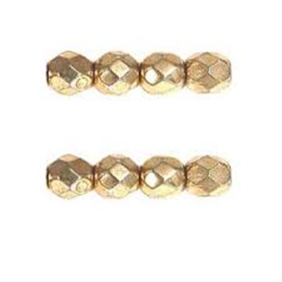 Firepolished Crystal Metallic Gold 10mm ea