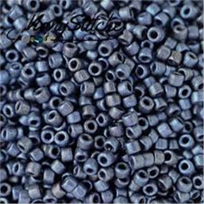Matubo 10/0 Cylinder Bead Metallic Suede Blue Minimum 3 grams