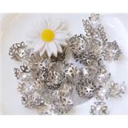 Bead Cap Large 3 Leaf Antique Silver 12mm ea