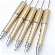 Beadable Pen Gold w/ black ink refill. 148x12mm each
