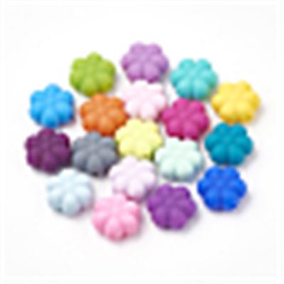 Silcone Food Grade Beads Flower Assorted 14x13x6mm Hole 2mm ea