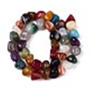 Agate Nuggets Mixed Colour 10x6-8x7mm Per Strand Hole 1.5mm Approx 41 beads