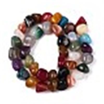 Agate Nuggets Mixed Colour 10x6-8x7mm Per Strand Hole 1.5mm Approx 41 beads