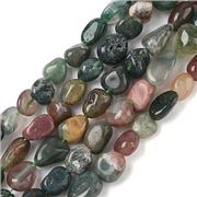 Indian Agate Nuggets 7x6-7x4mm Per Strand Hole 1mm Approx 50 beads