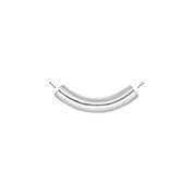 Metal Tube  Curved Silver 19x3mm ea