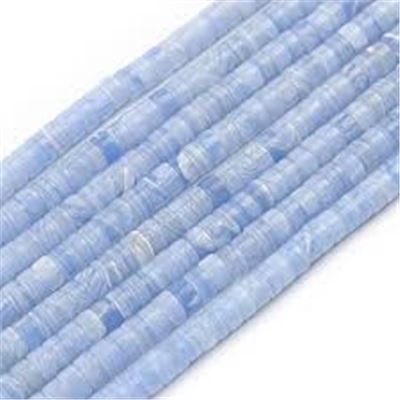 Synthetic Blue Lace Agate Heishi Beads 4x2mm Hole 0.9mm Approx 160 beads per strand 