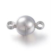 Magnetic Clasp  Ball Matte Silver 10mm ea