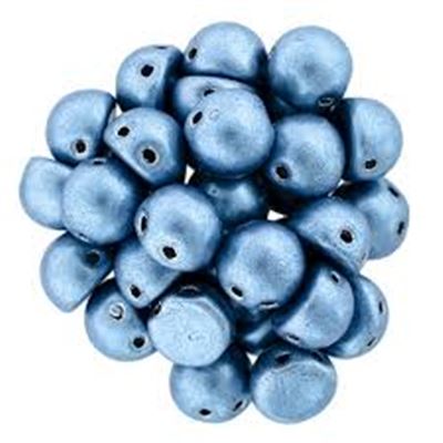 Czechmate Cabochon 7mm Saturated Metallic Little Boy Blue 2 Hole each