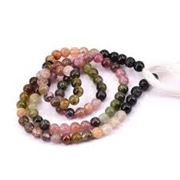 Semi Precious Strand Tourmaline 4mm  (approx 84 beads) ea