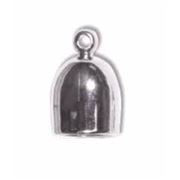 Bullet End Cap Silver 4mm ea