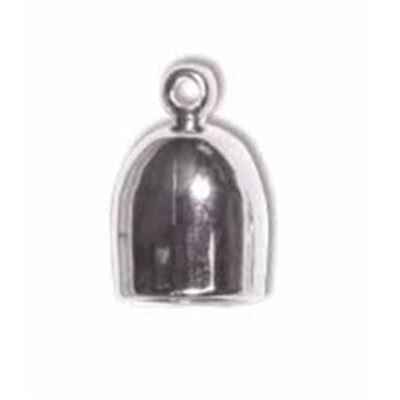 Bullet End Cap Silver 4mm ea