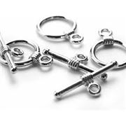 Clasp Toggle Silver Plated Brass 24mm  ea