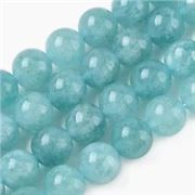 Semi Precious Strand  Natural Jade Dyed Light Sea Green 12mm (approx 16 beads) ea