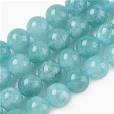 Semi Precious Strand  Natural Jade Dyed Light Sea Green 12mm (approx 16 beads) ea