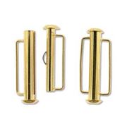 Slide Bar Clasp Gold Plate 31.5mm ea
