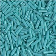 Miyuki Bugle Opaque Turquoise Green 6mm - Minimum 12g