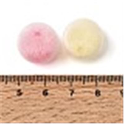 Flocking Opaque Acrylic Beads Round 15.5mm Hole 2.5mm Each
