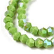 Glass Strand Bicone 3mm Opaque Chartreuse AB(approx 135 beads)