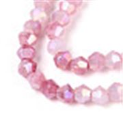 Glass Strand Bicone 4mm Ombre Flamingo (approx 80 beads)